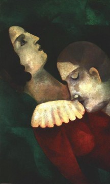  grüne - Liebhaber im grünen zeitgenössischen Marc Chagall